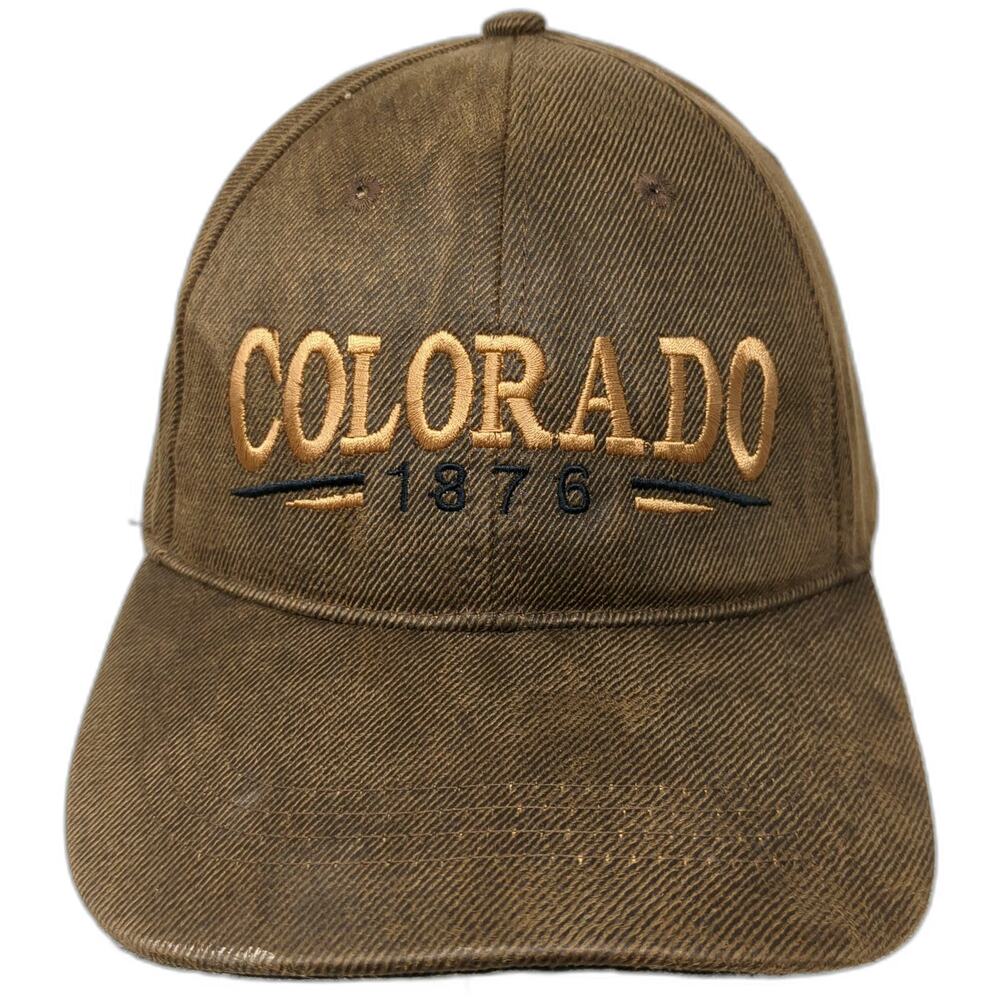 GSI Colorado 1876 Baseball Cap Brown One Size Embroidered Souvenir State Hat
